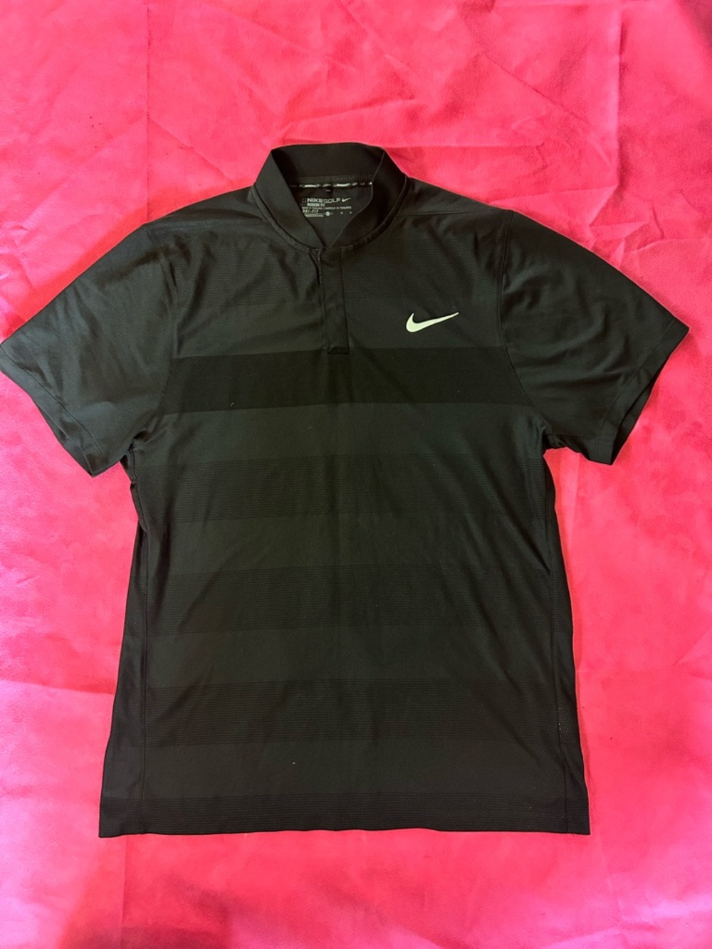Nike Black Men's Short Sleeve Performance Polo with Swoosh